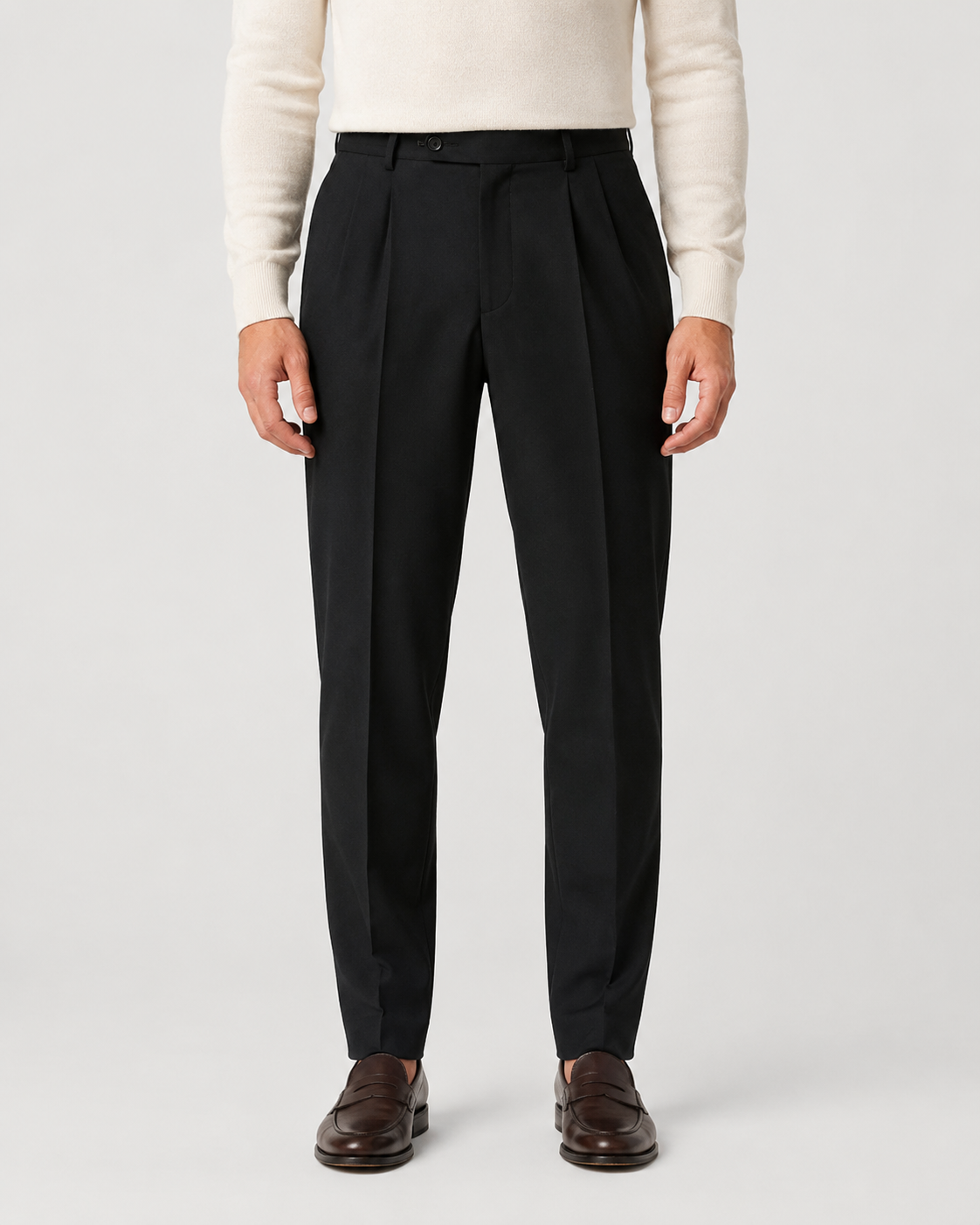 Julian Lightweight Pleated Linen Summer Trousers