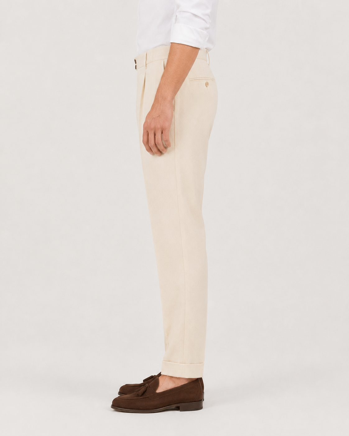 Dominic Tailored Slim-Fit Pleated Trousers