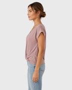 Sloane Short-Sleeve V-Neck Plain Blouse