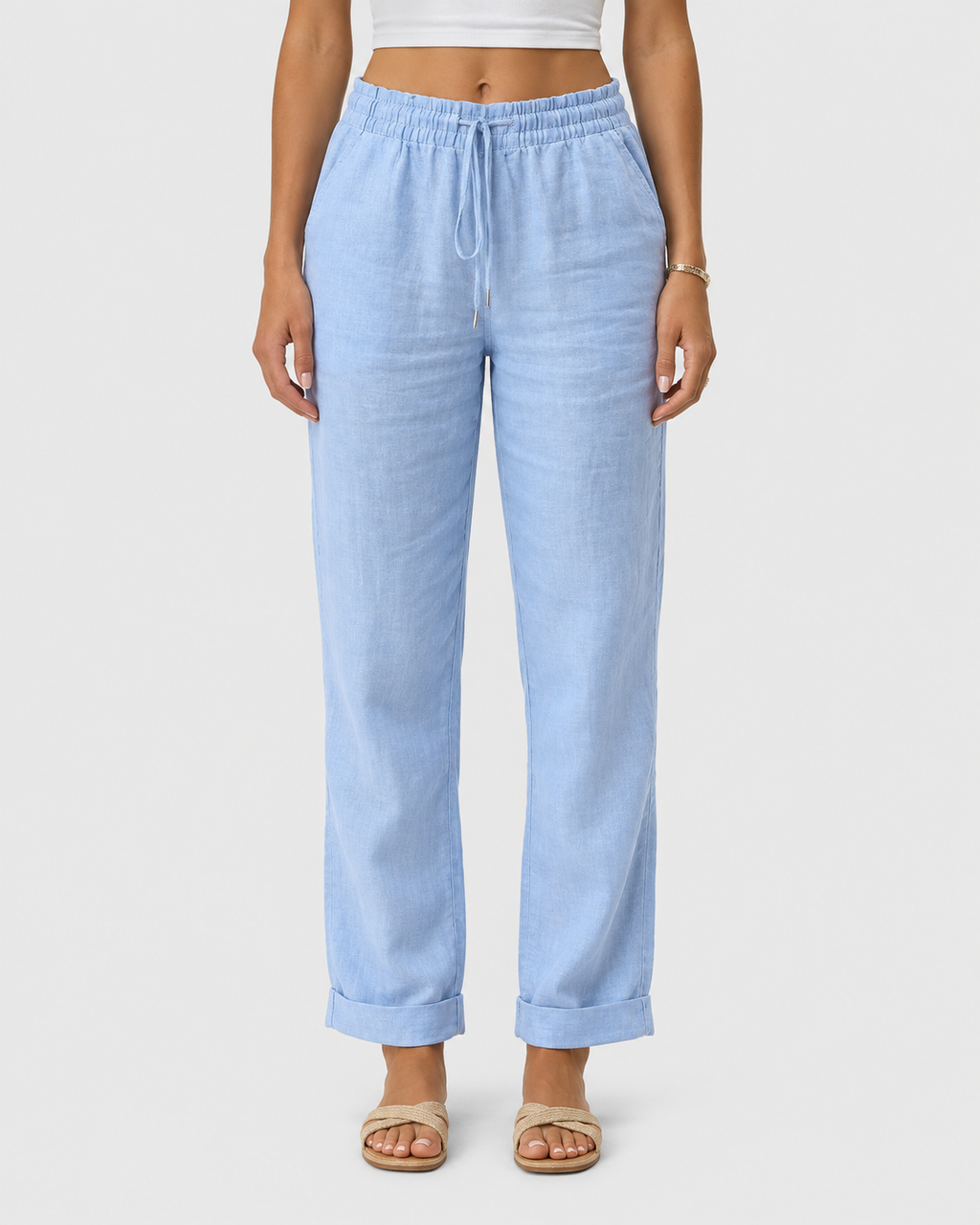 Freya Relaxed Drawstring Linen Trousers