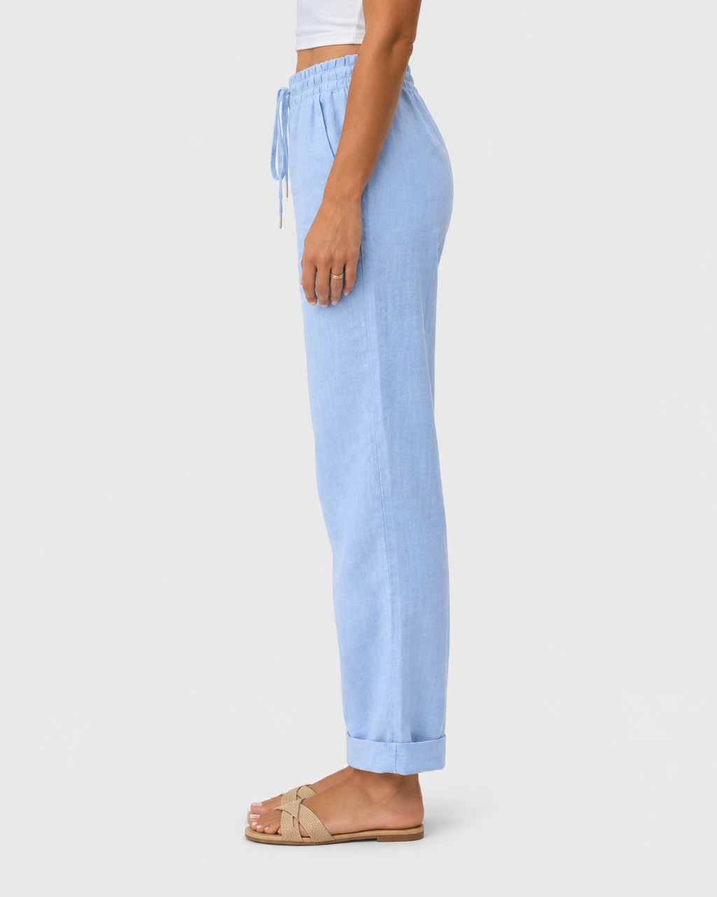 Freya Relaxed Drawstring Linen Trousers