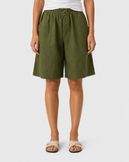 Sienna Elastic Waist Relaxed Linen Shorts