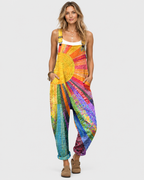 Marlo Swirl Print Casual Summer Wide-Leg Jumpsuit
