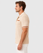 Noah Striped Trim Short Sleeve Polo Shirt