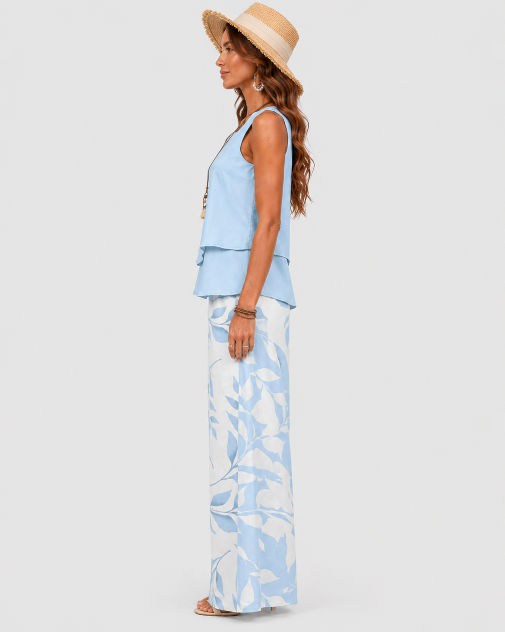 Rosalie Printed Wide Leg Trouser Set