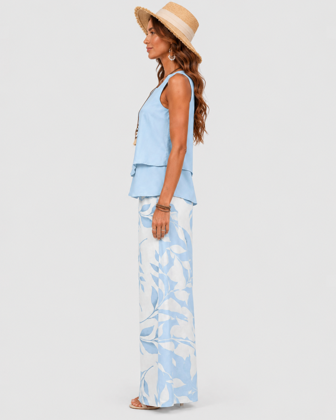 Rosalie Printed Wide Leg Trouser Set