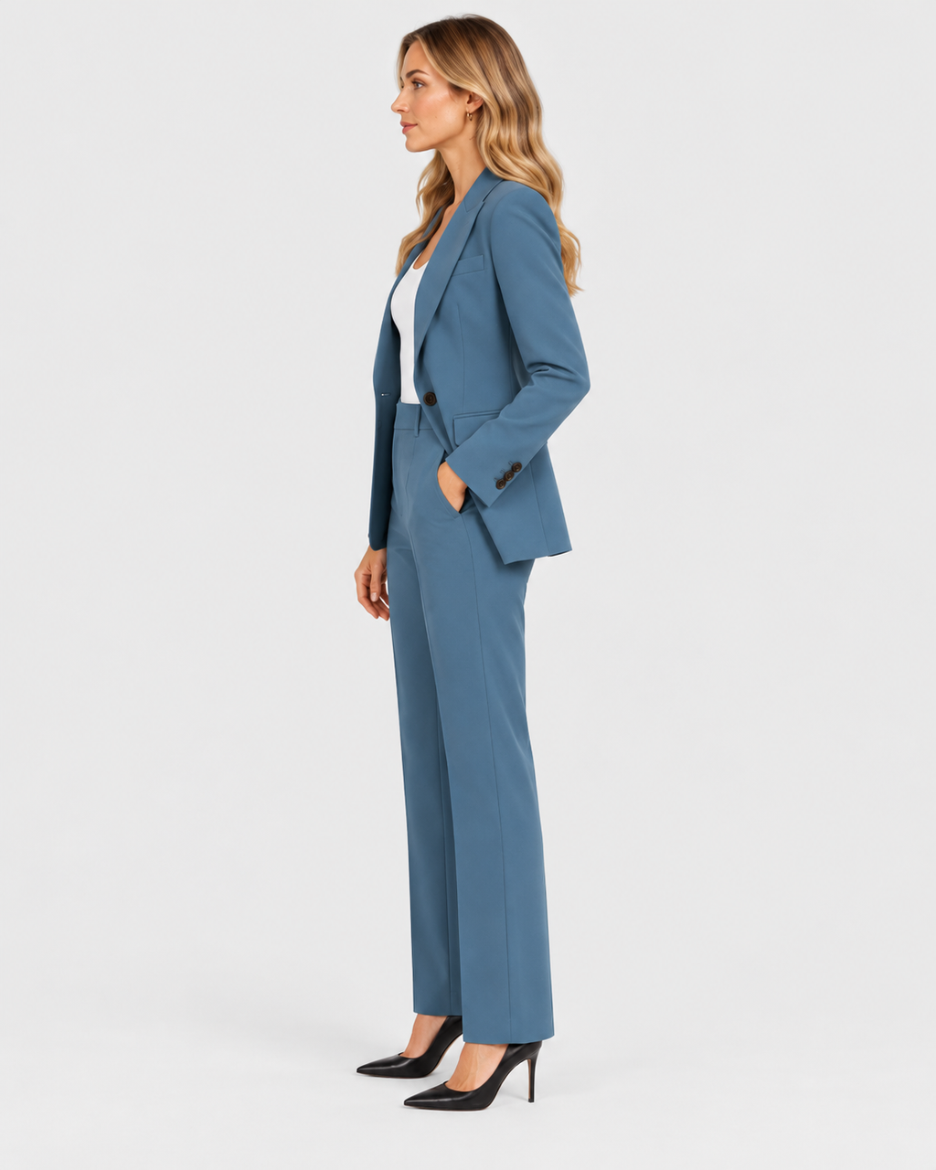 Victoria Tailored Two-Piece Blazer Trouser Suit Set