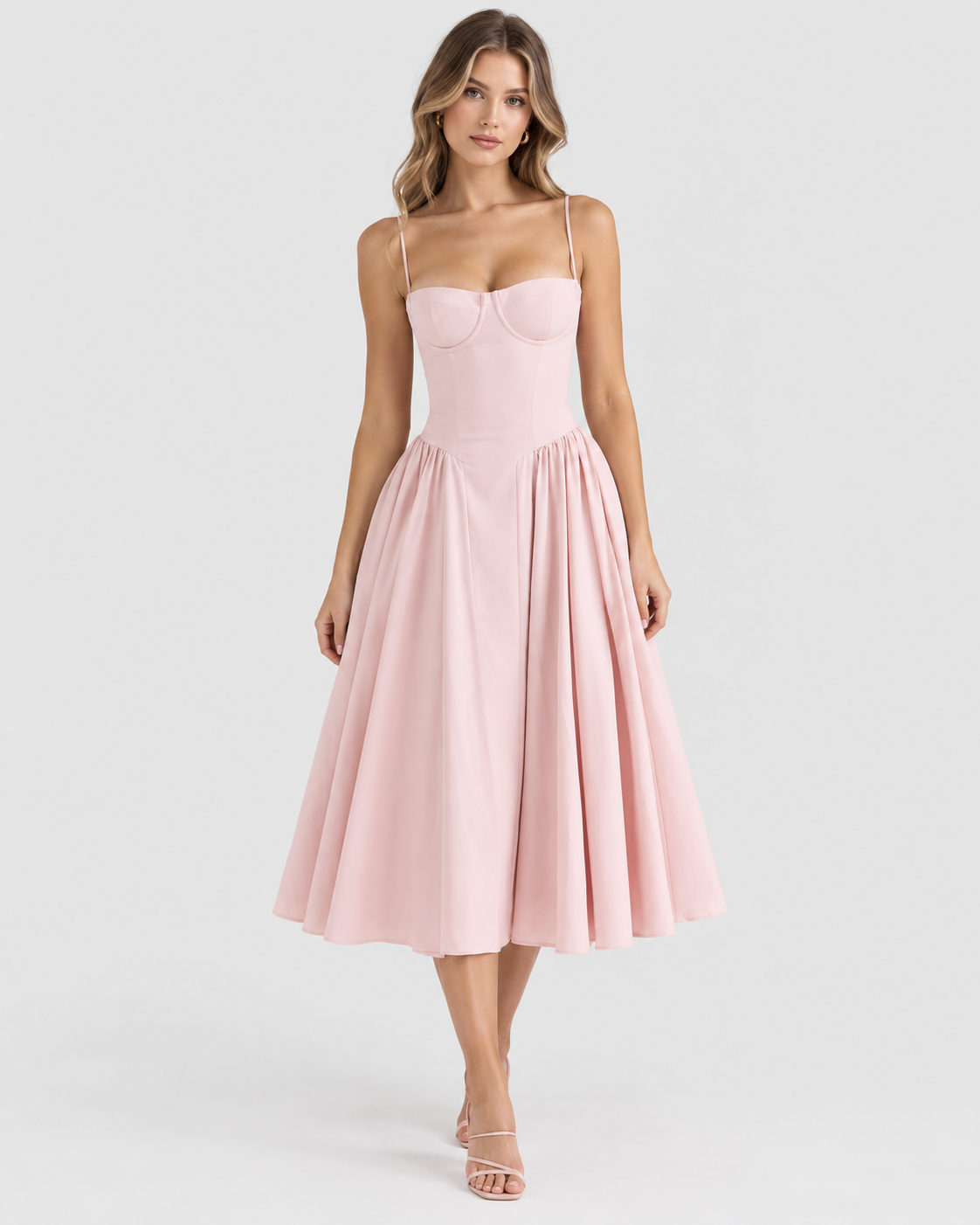Flora Vintage Corset Midi Sundress