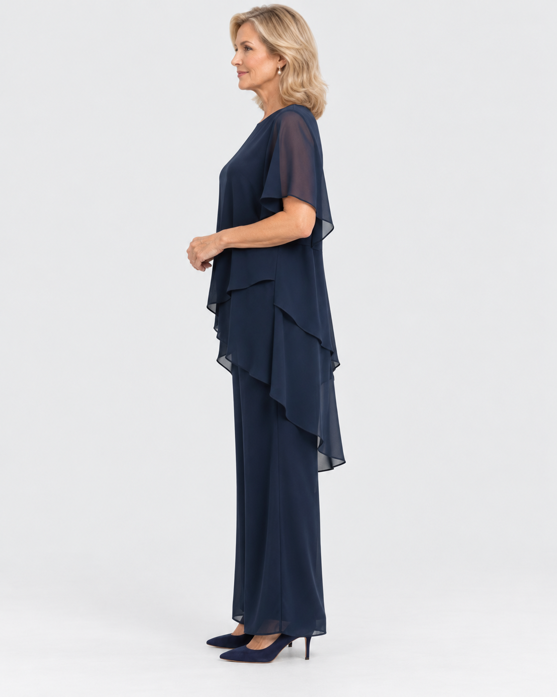 Aurelia Draped Palazzo Pants Trouser Set