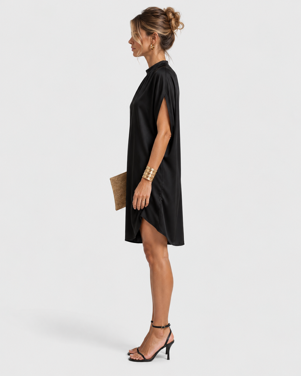 Freya Casual Summer Boat Neck Split Sleeve Dress