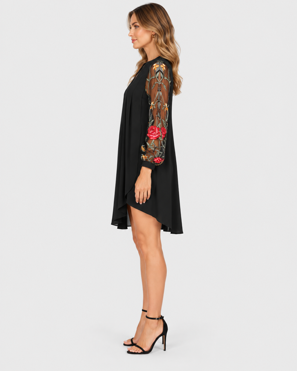 Vivienne Floral Embroidered Sleeve Mini Dress