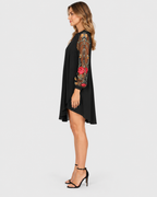 Vivienne Floral Embroidered Sleeve Mini Dress