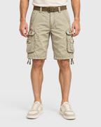 Flynn Cotton Blend Drawstring Cargo Shorts