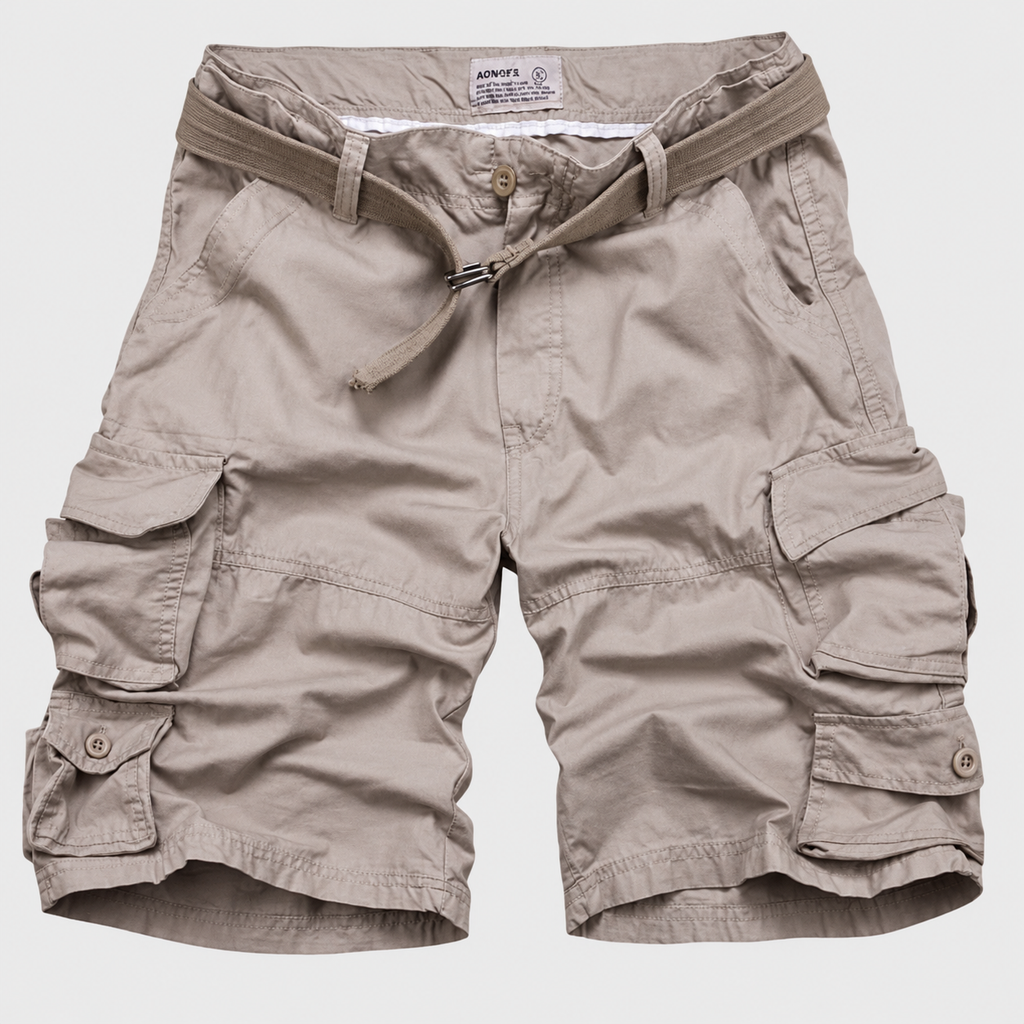Austin Relaxed Camo Belted Cargo Shorts