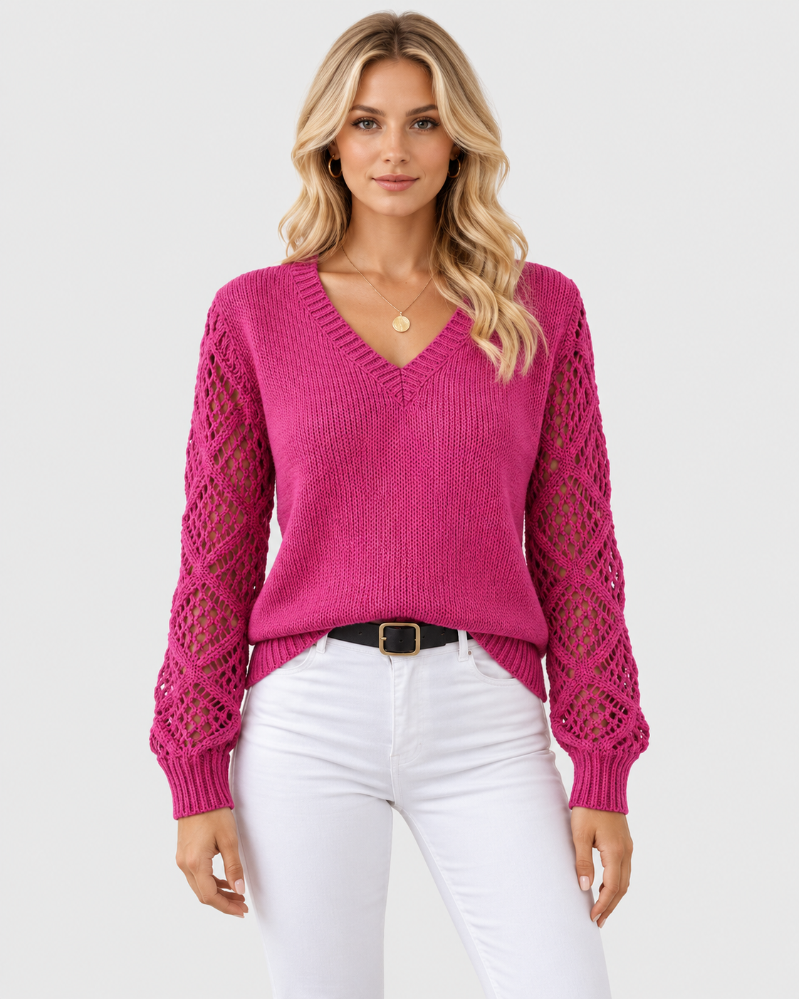 Astrid Elegant V-Neck Knit Sweater
