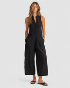 Clara Stand-Collar Sleeveless Summer Jumpsuit