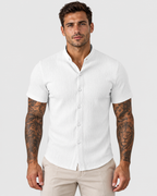 Baxter Band Collar Short Sleeve Shirt
