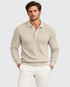 Hugo Retro Striped Long Sleeve Polo Shirt