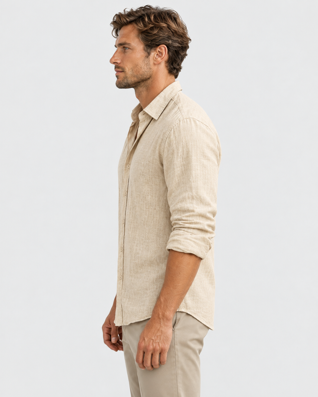 Soren Linen Look Long Sleeve Shirt
