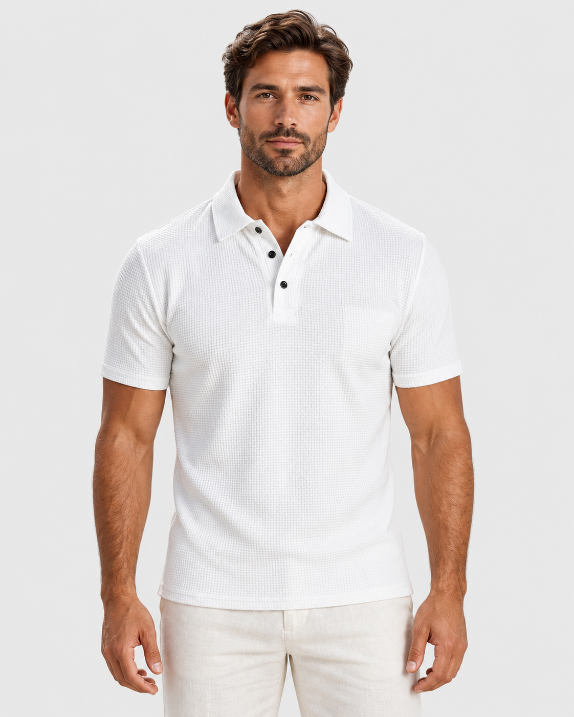 Felix Lightweight Textured Short Sleeve Polo Shirt