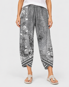 Freya Botanical Print Cropped Casual Trousers