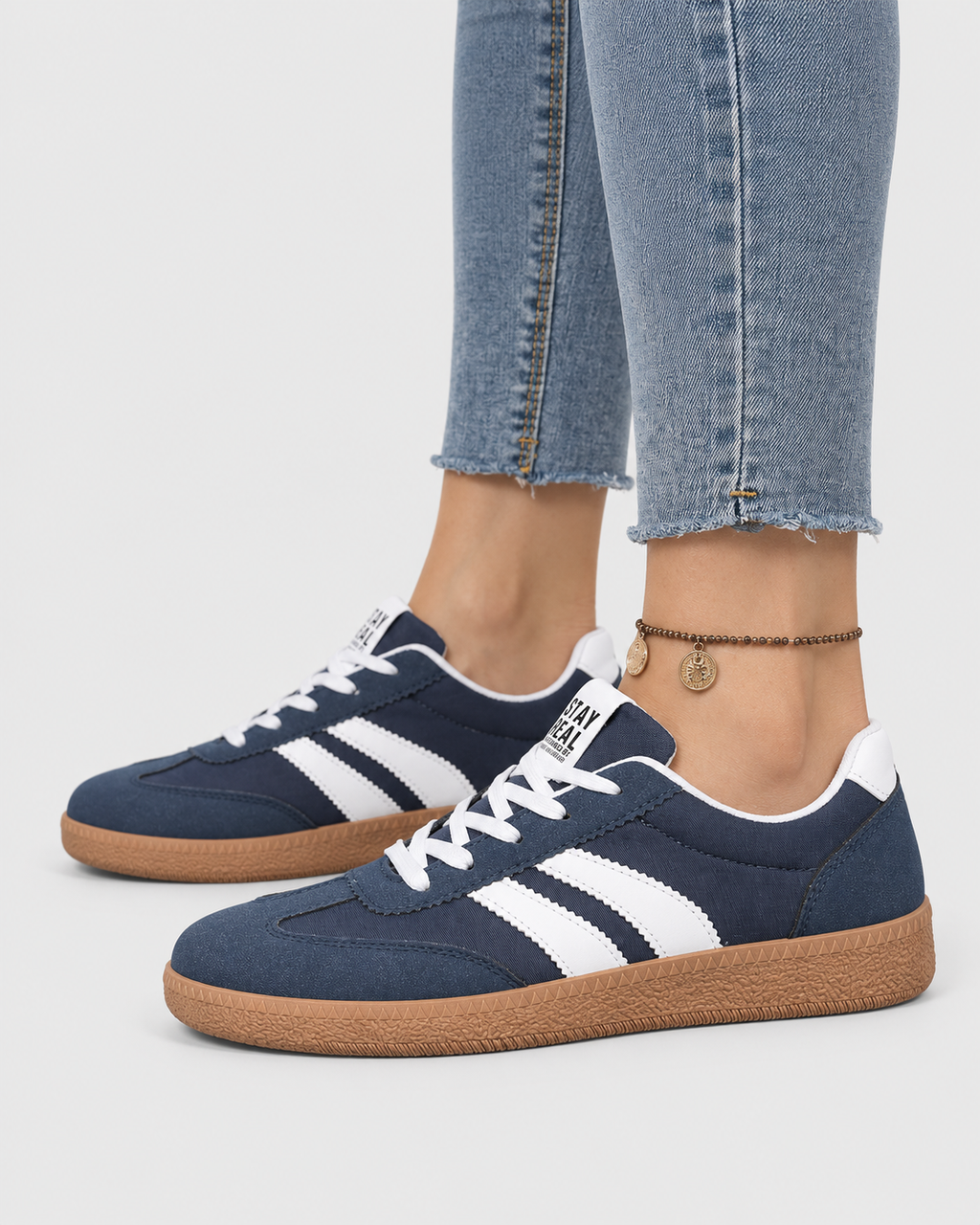 Sienna Classic Suede Contrast Court Trainers