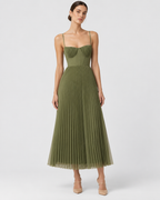 Sylvie Pleated Cami Midi Dress