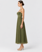Sylvie Pleated Cami Midi Dress