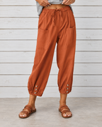 Ivy Relaxed Drawstring Cropped Trousers