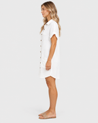Penelope Collared Button-Through Polo Mini Dress