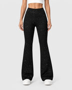 Giselle Black Glitter Flared Trousers