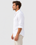 Julian Casual Long Sleeve Linen Blend Shirt