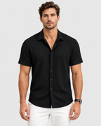 Julian Textured Stripe Short Sleeve Shirt