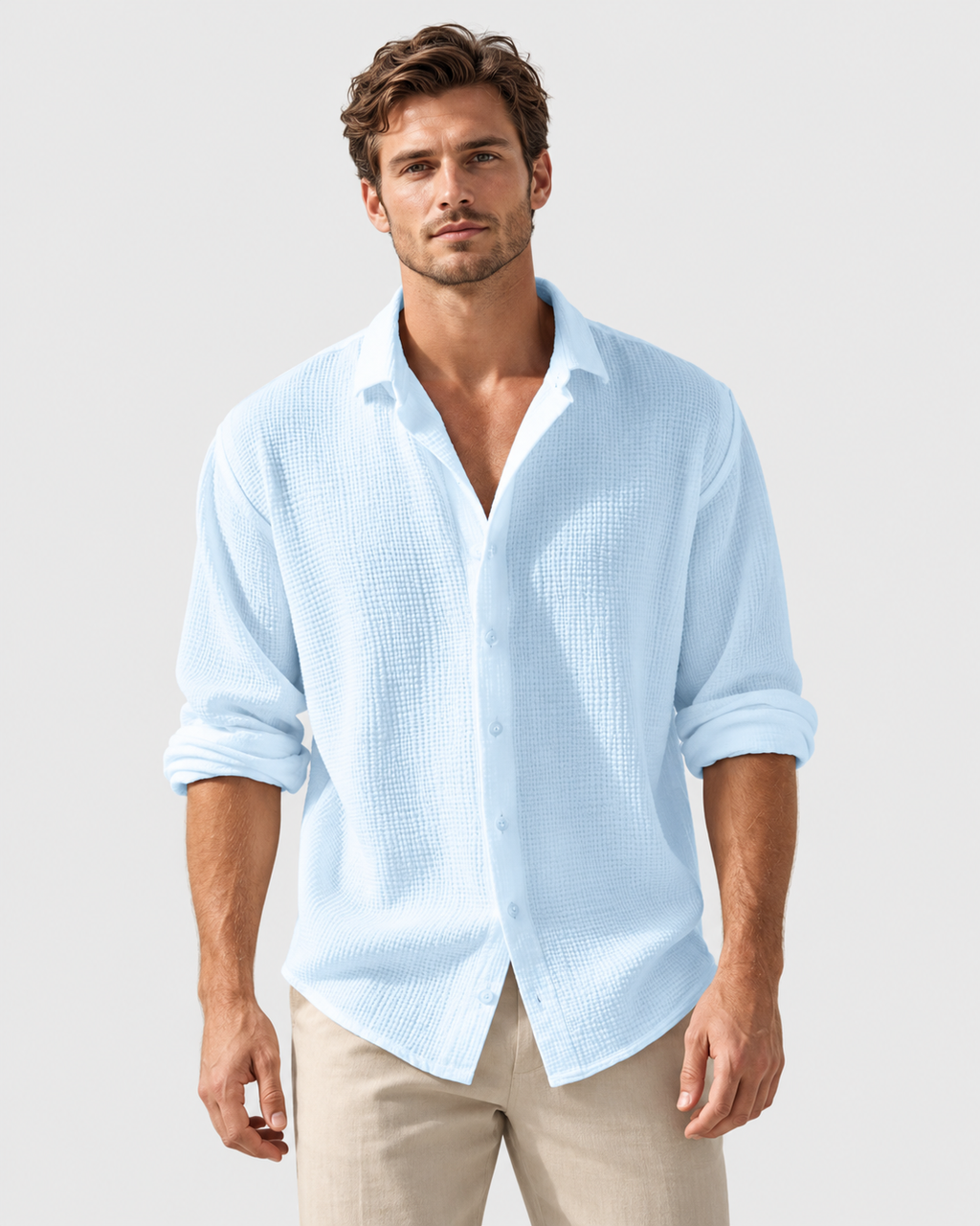 Oliver Textured Casual Long Sleeve Shirt