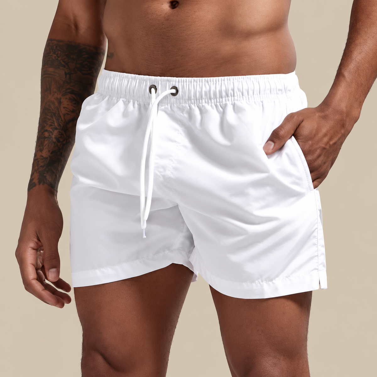 Noah Quick-Dry Elastic Drawstring Swim Shorts