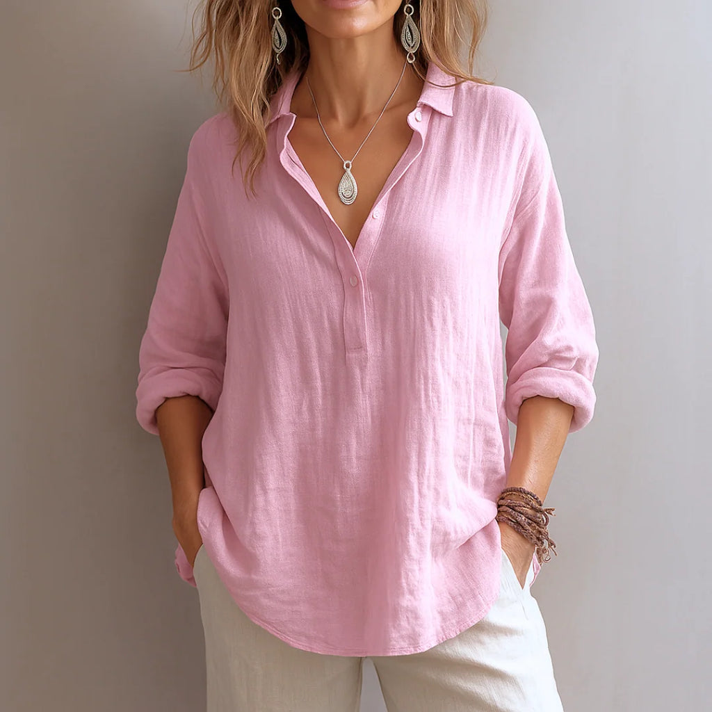 Blush Linen Relaxed Shirt