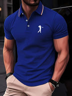 Casual Golf Printed Short-Sleeve Shirt for Men