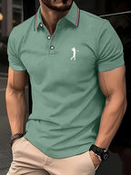 Casual Golf Printed Short-Sleeve Shirt for Men