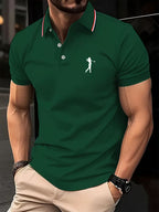 Casual Golf Printed Short-Sleeve Shirt for Men