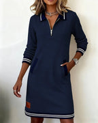 Chic Long Sleeve Collar Dress for Women