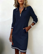 Chic Long Sleeve Collar Dress for Women