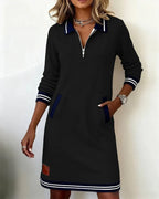 Chic Long Sleeve Collar Dress for Women