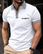 Classic Checkered Collar Polo Shirt for Men