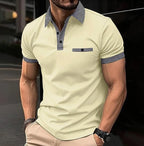 Classic Checkered Collar Polo Shirt for Men