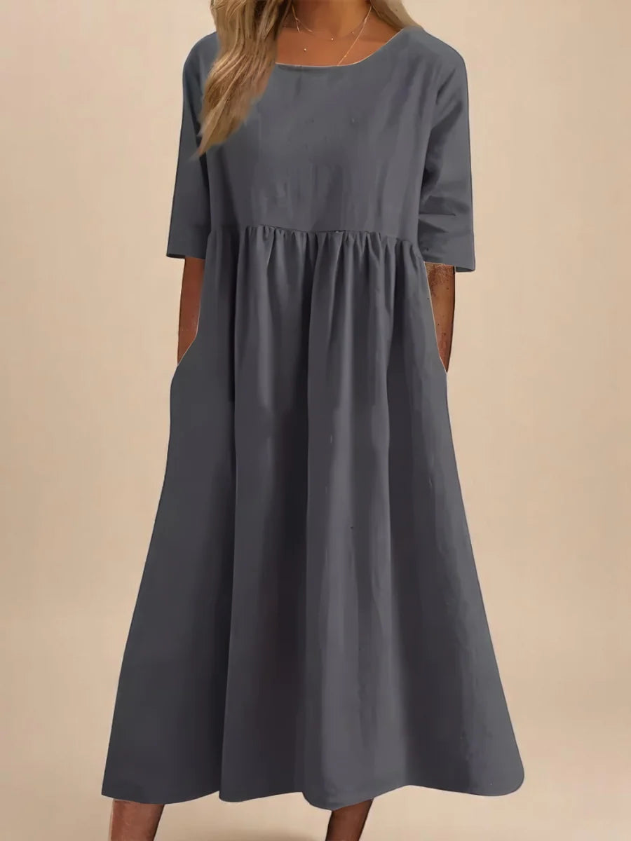 Classic Mid Sleeve Dress for Women