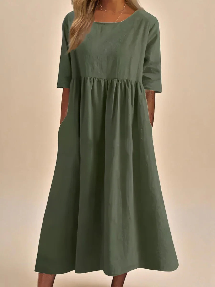 Classic Mid Sleeve Dress for Women