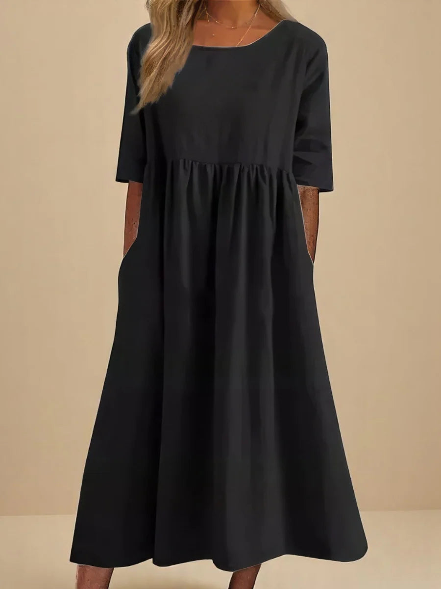 Classic Mid Sleeve Dress for Women