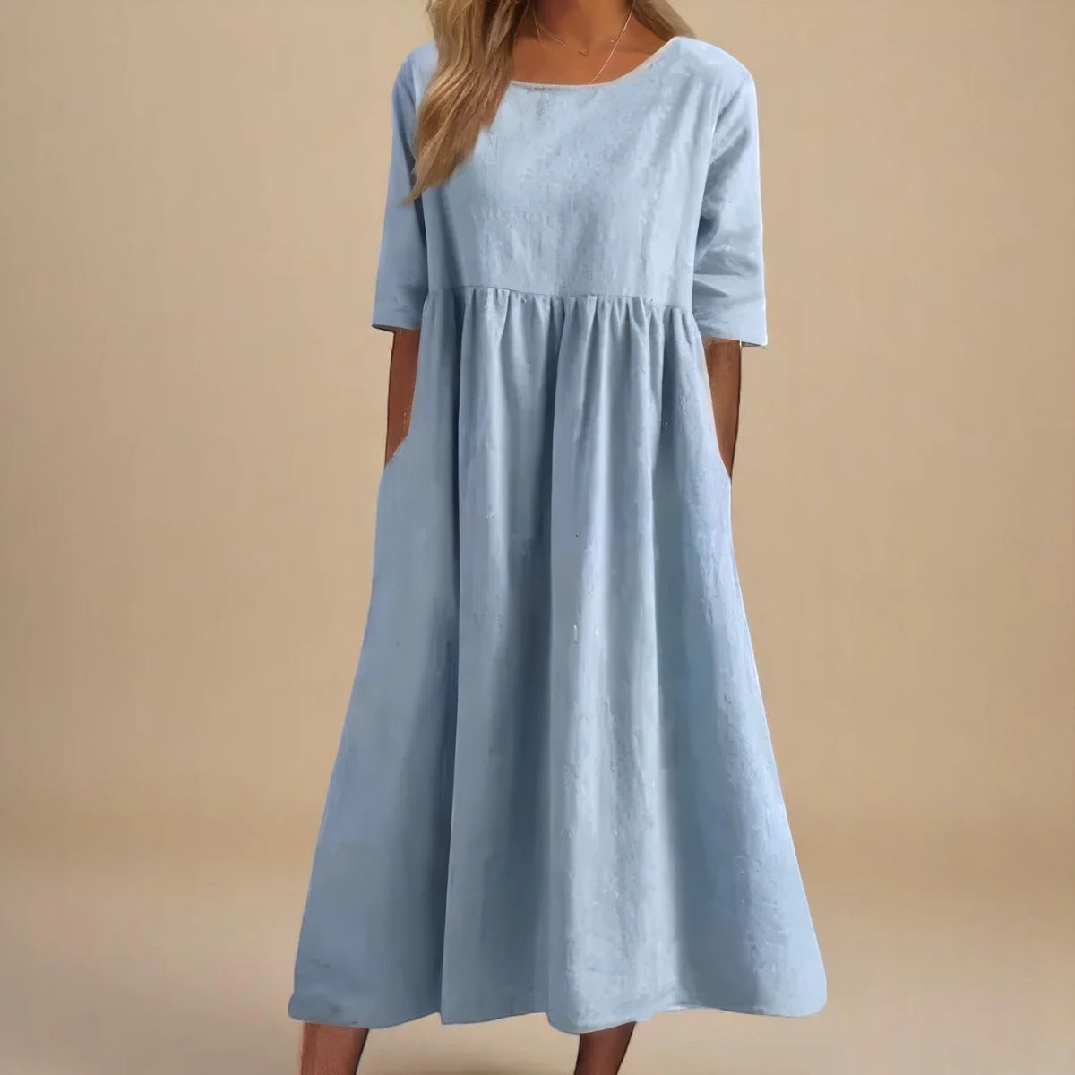 Classic Mid Sleeve Dress for Women