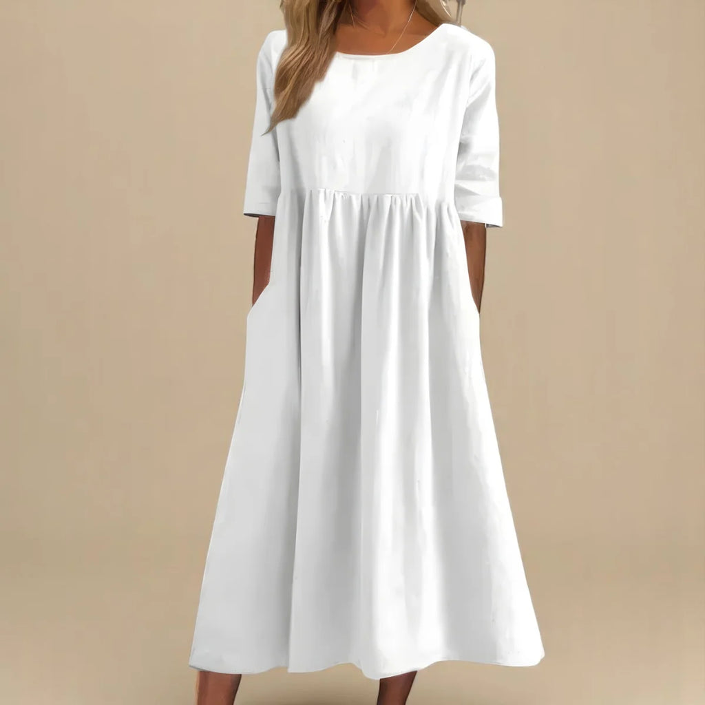 Classic Mid Sleeve Dress for Women