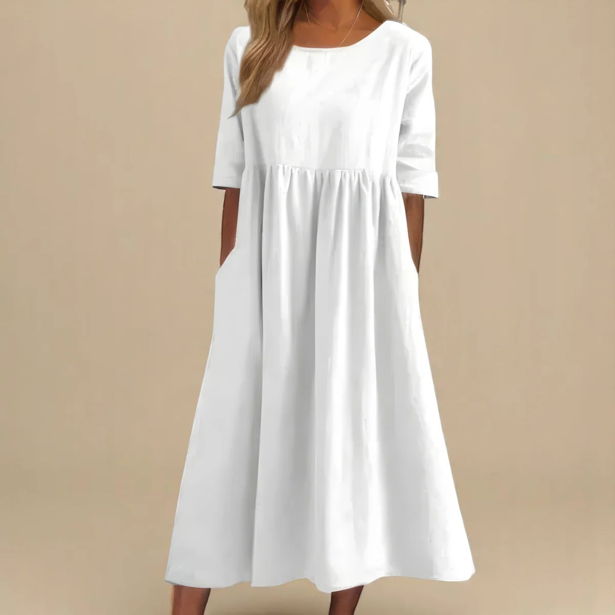 Classic Mid Sleeve Dress for Women